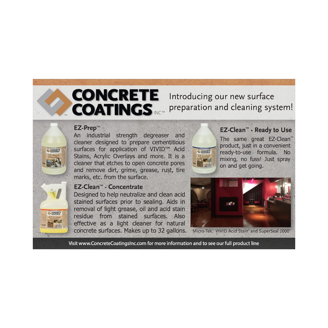 EZ-Clean™ Concrete Acid Stain Neutralizer and Cleaner – Concentrated Formula (1 Gallon)