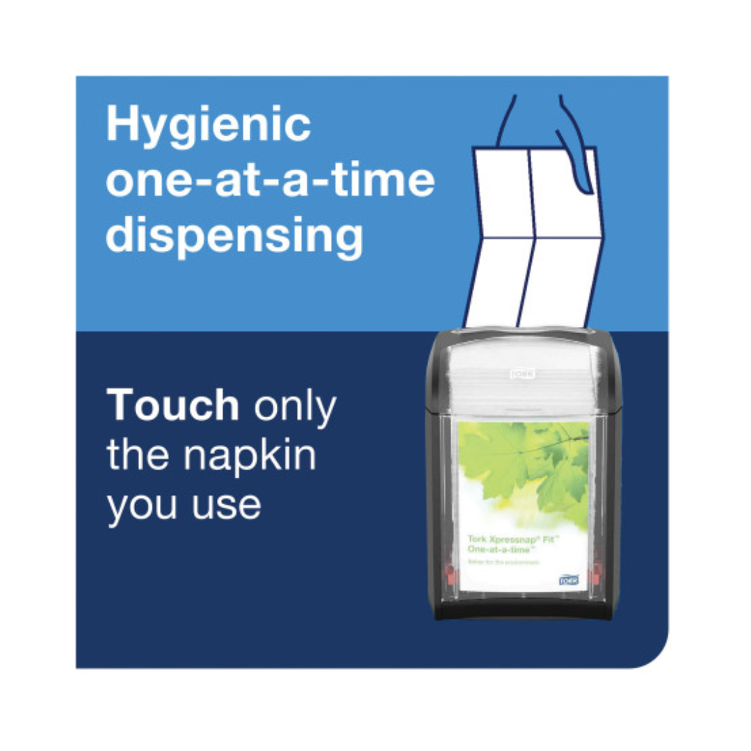 Tork® Xpressnap Fit® Natural Dispenser Napkin – 6.5" x 8.39", N14 System, 2-Ply, Holds 4,320 Napkins
