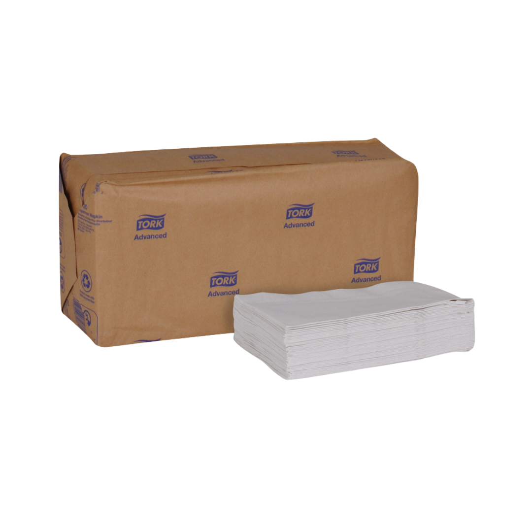 Tork® Advanced Quality 1 Ply Dispenser Napkins – 12" x 13", White, N6 System