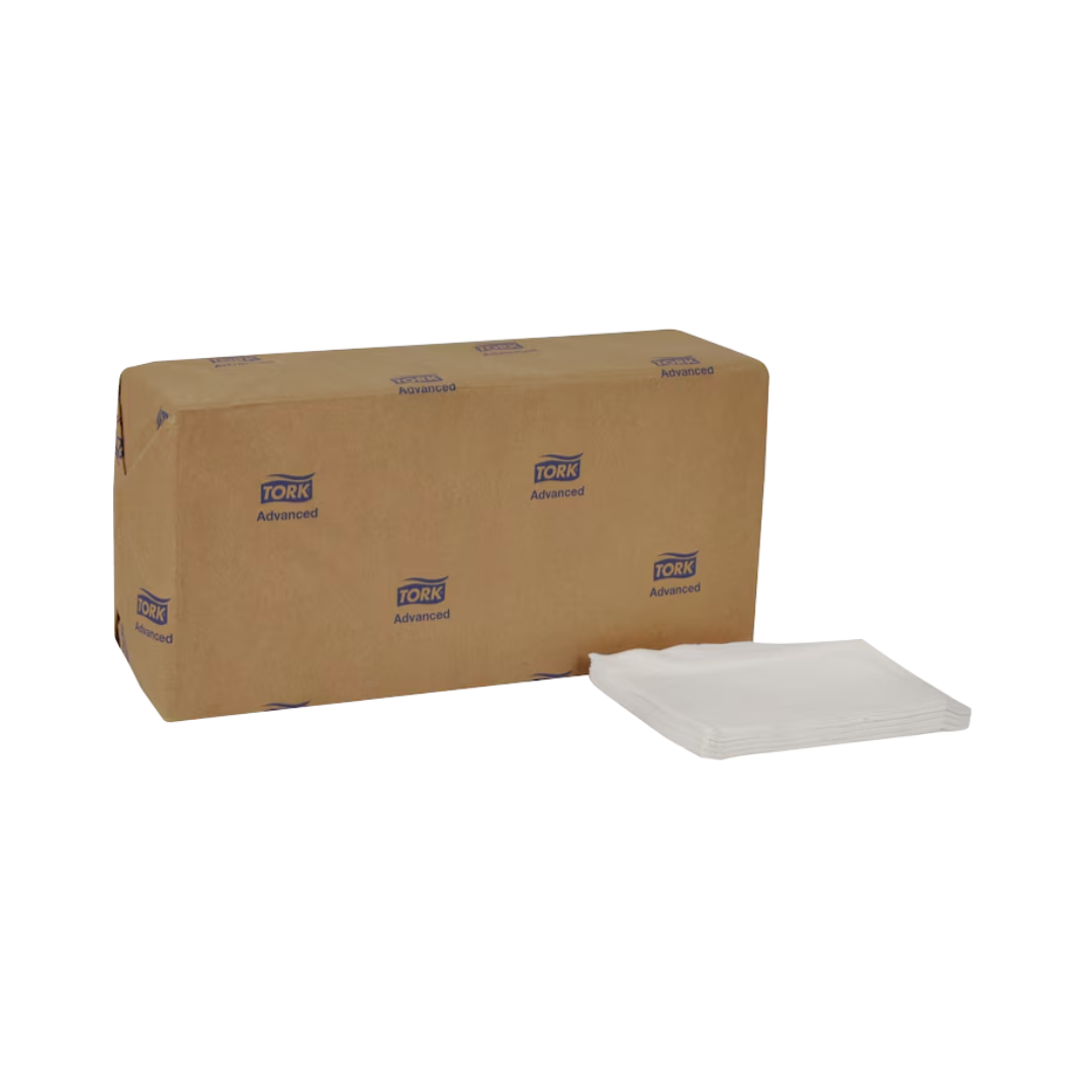 Tork® Advanced Quality 1 Ply Dispenser Napkins – 12" x 17", White, N7 System