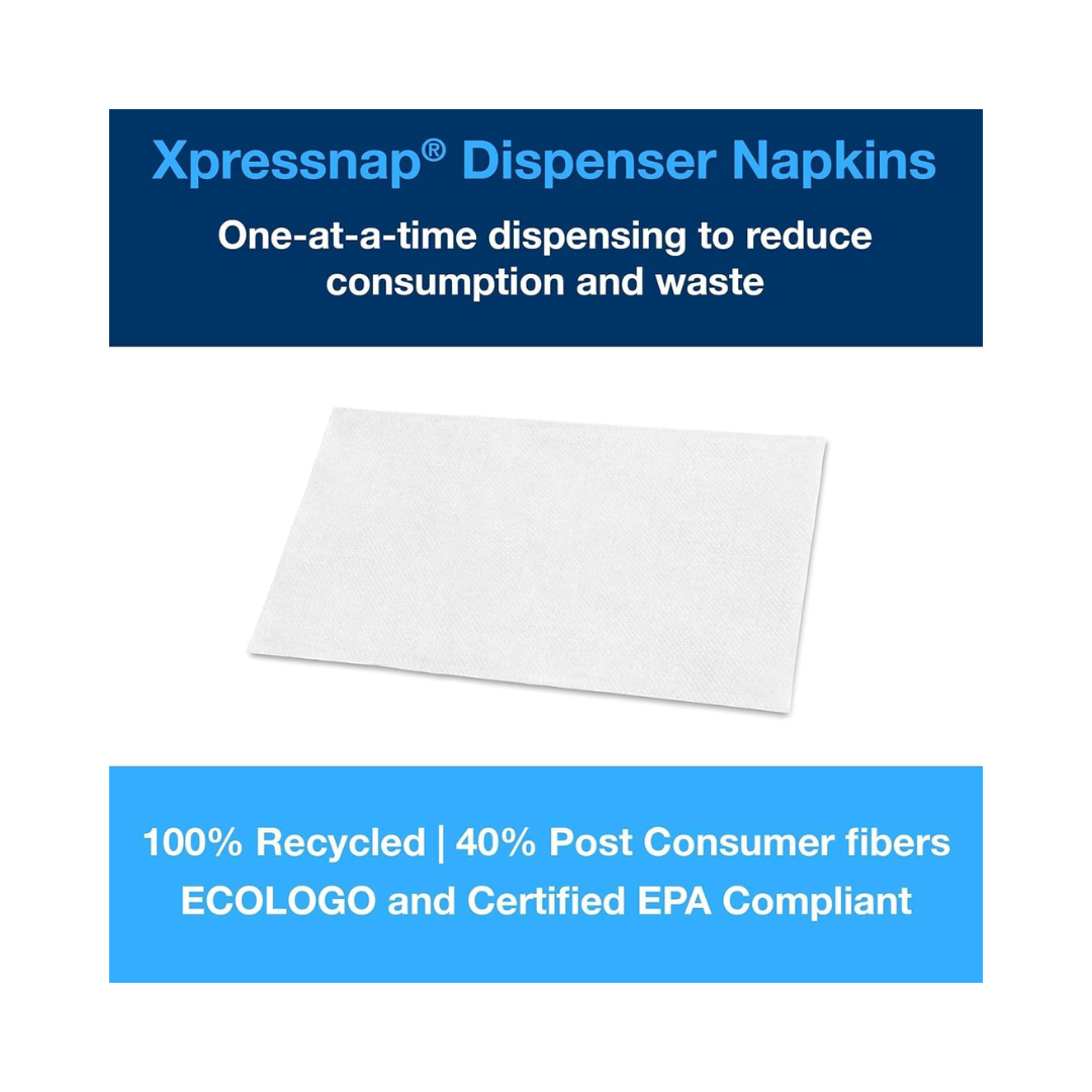 Tork® Xpressnap® Advanced Interfold Dispenser Napkin – 8.5" x 13", White, N4 System – 6,000 Napkins