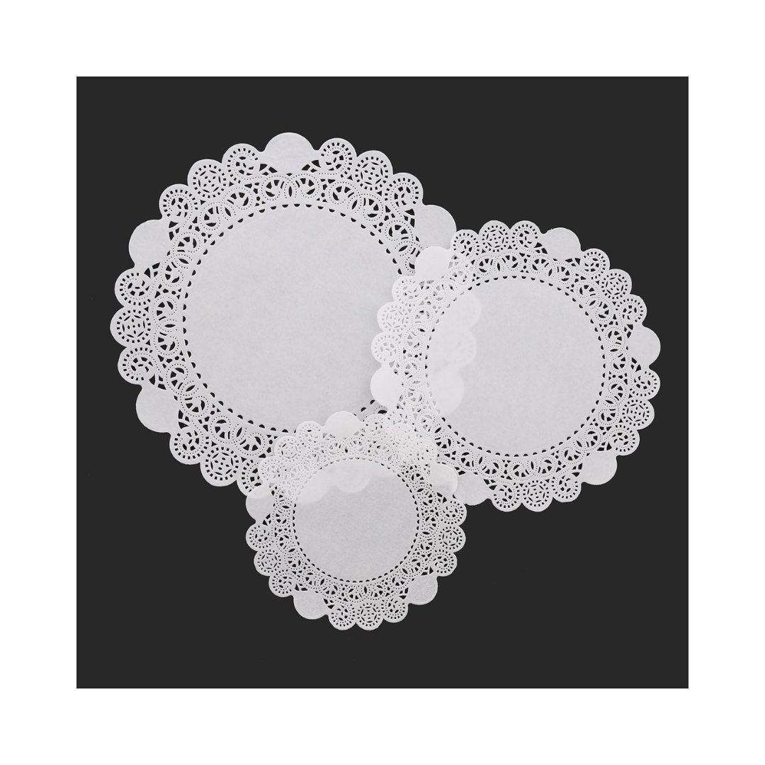 AmerCareRoyal® Lace Doilies – 14", White