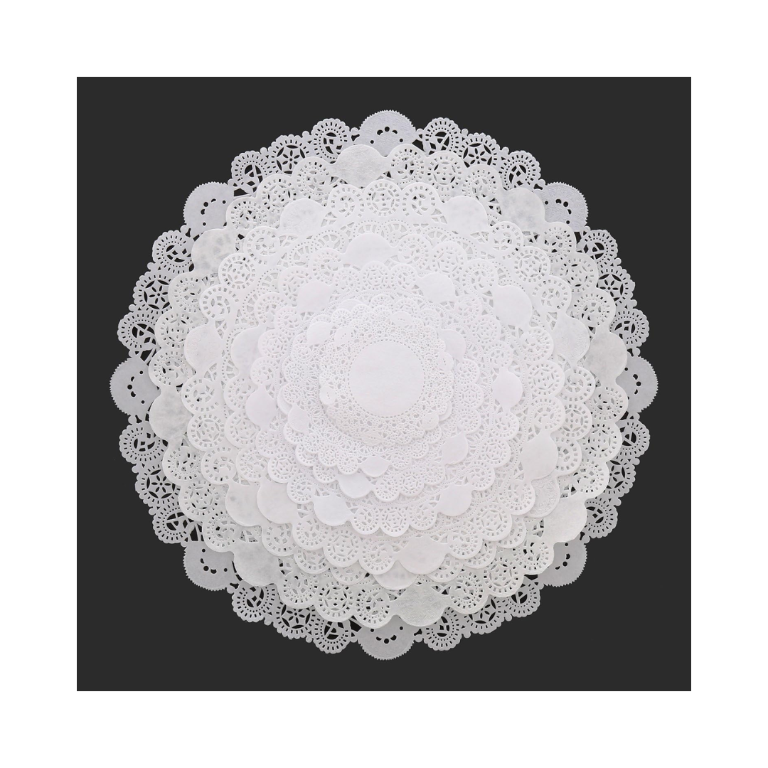 AmerCareRoyal® Lace Doilies – 14", White