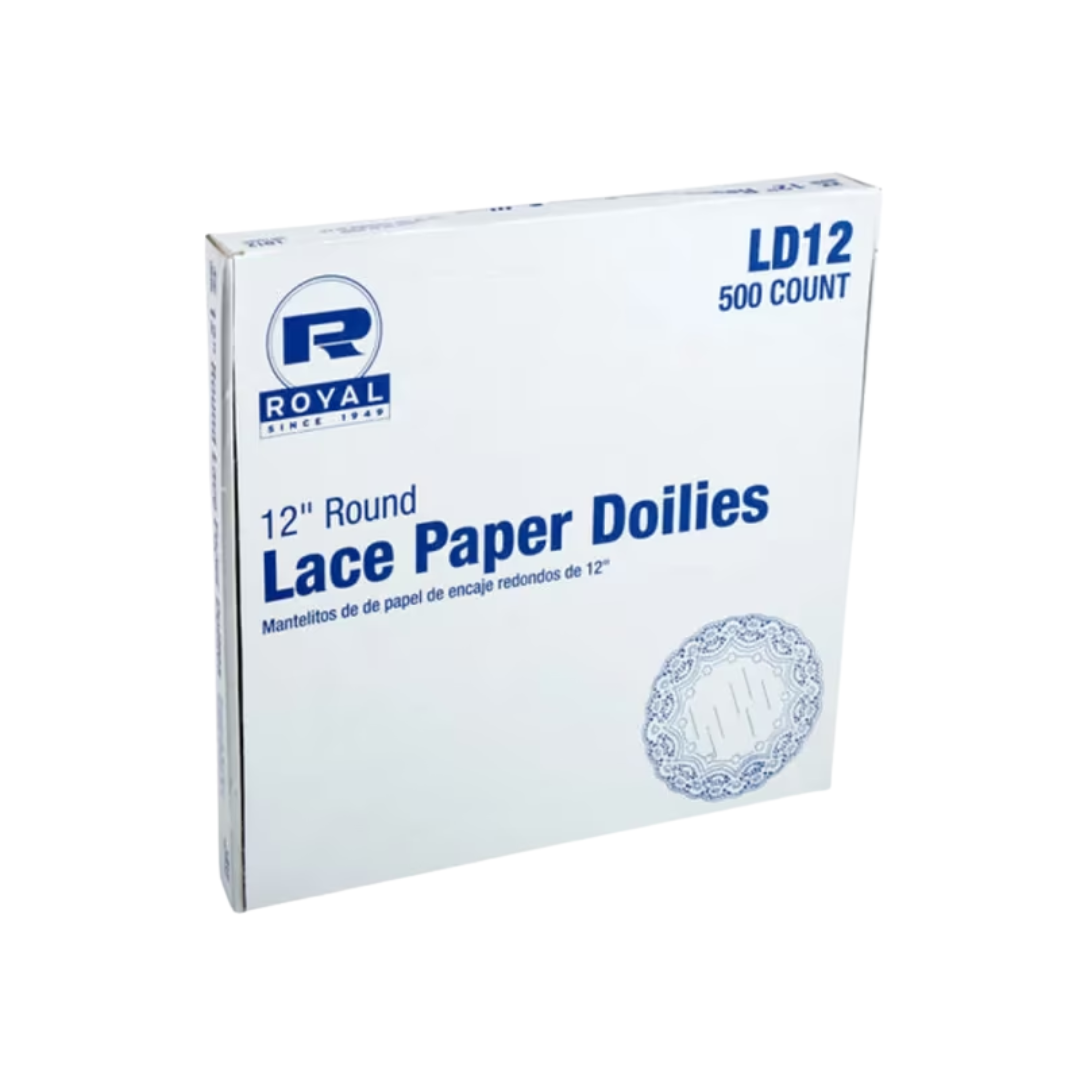 AmerCareRoyal® Lace Doilies – 12", White