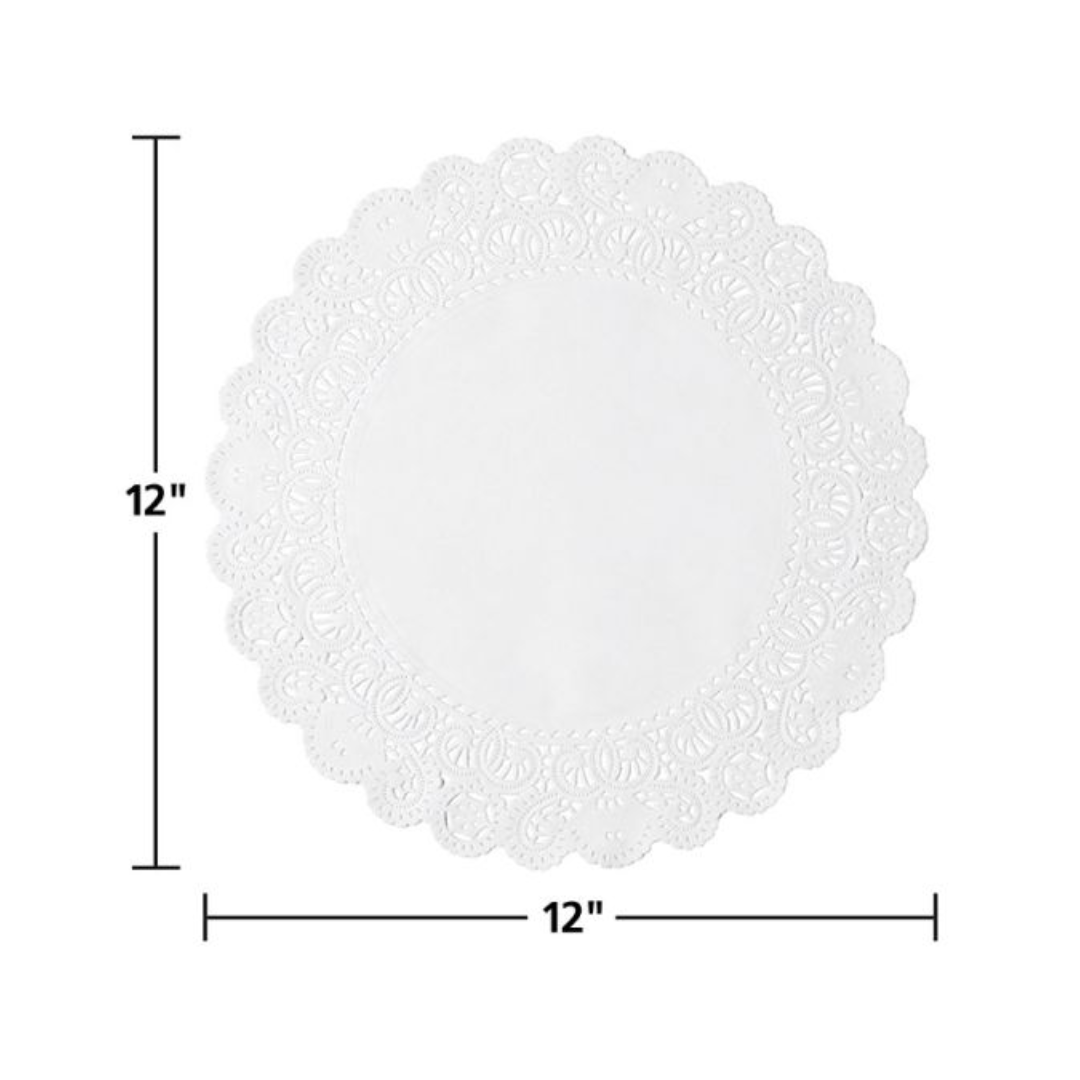 Hoffmaster® French Lace Doily – 12", White Paper