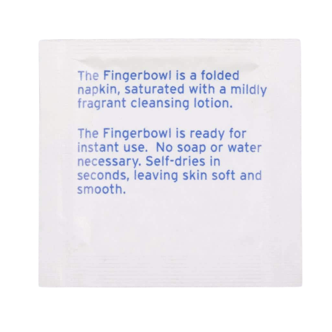Royal Fingerbowls® Moist Towelettes – Lemon-Scented, Individually Wrapped, 4"×6"