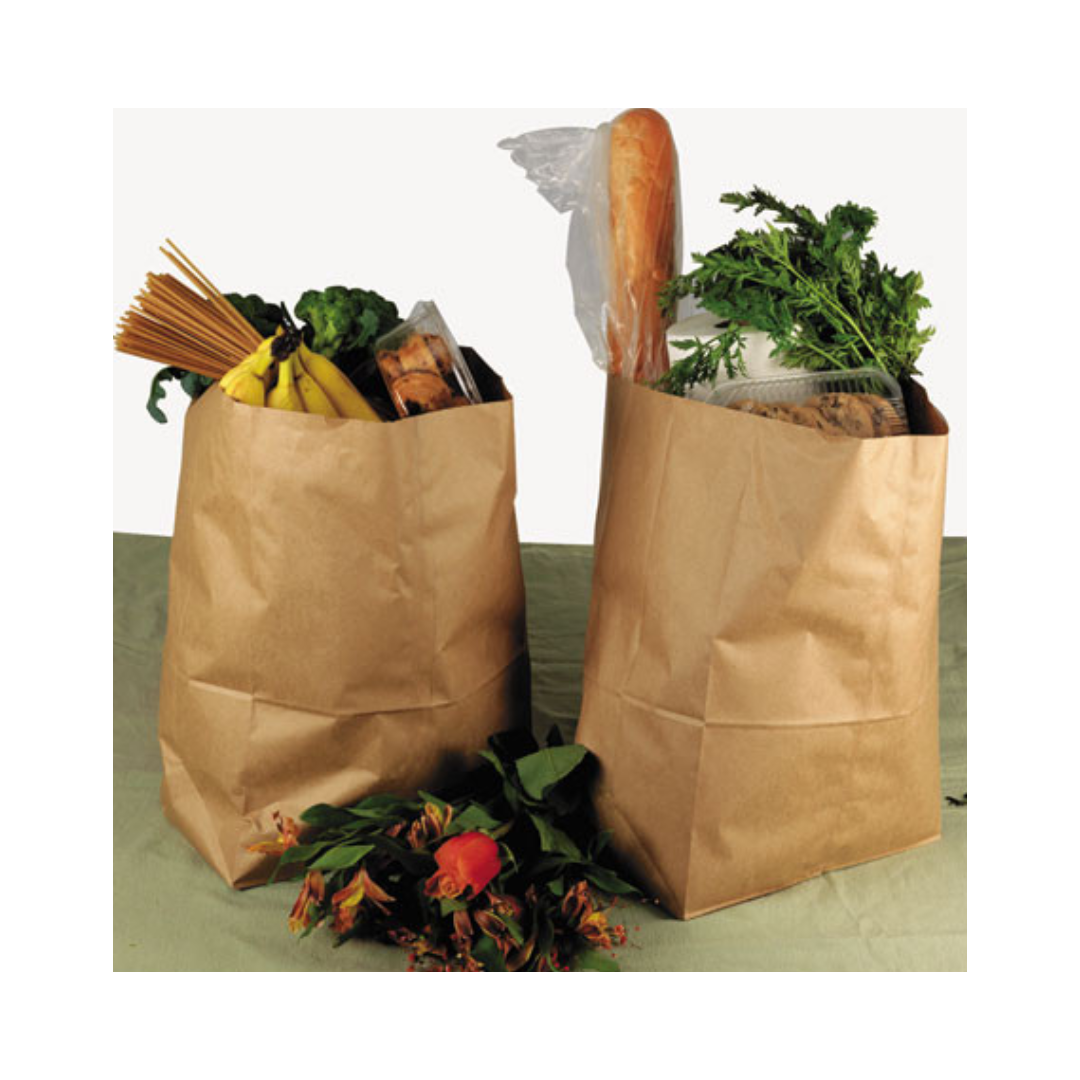 B & H® 1/6 BBL Kraft Paper Bags – 57#, 12" x 7" x 17"