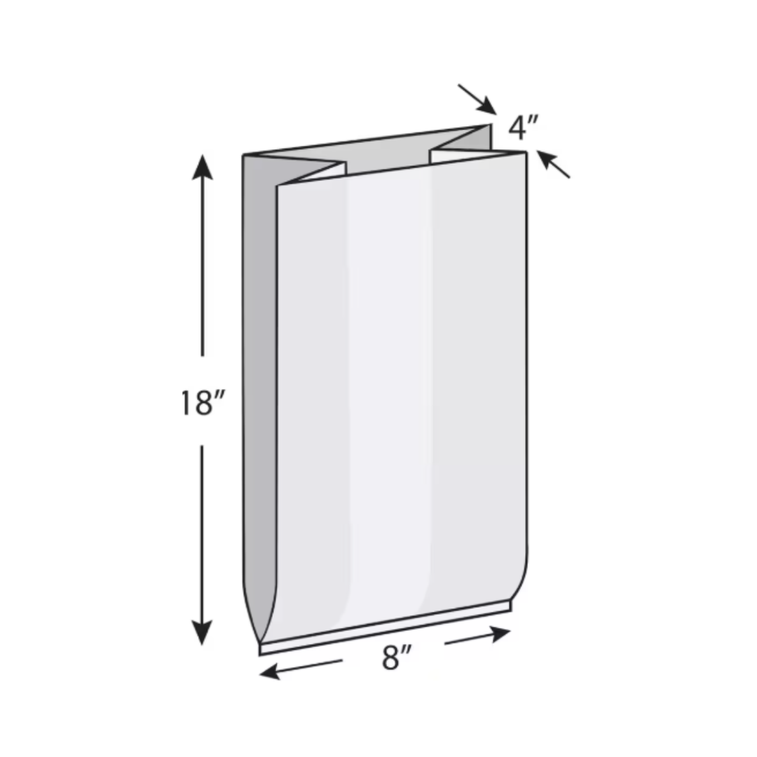 LK® Side Gusset Bag – 8 x 4 x 18, .001 Gauge