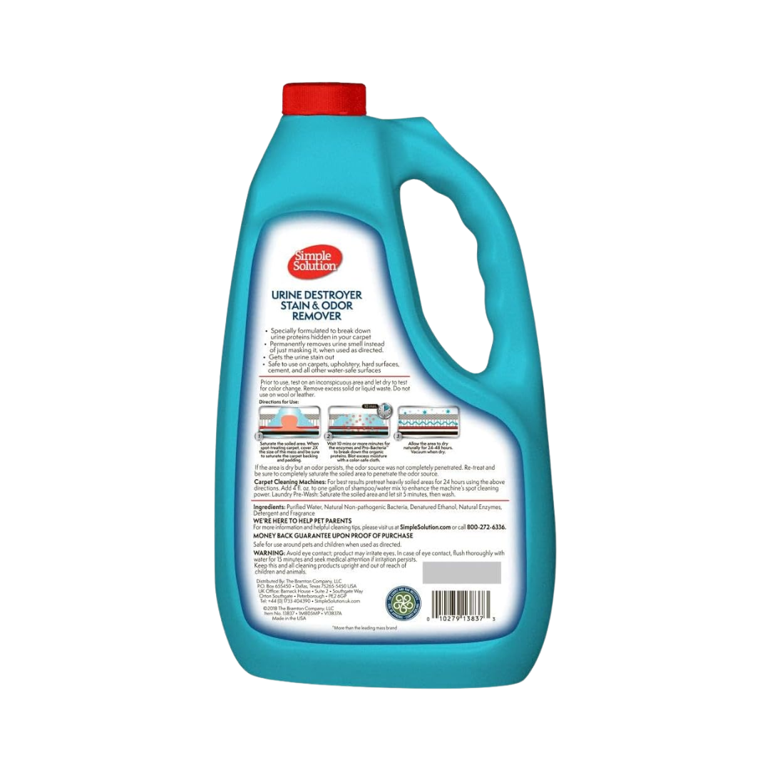 Simple Solution® Pet Urine Destroyer Enzymatic Cleaner – 1 Gallon Refill