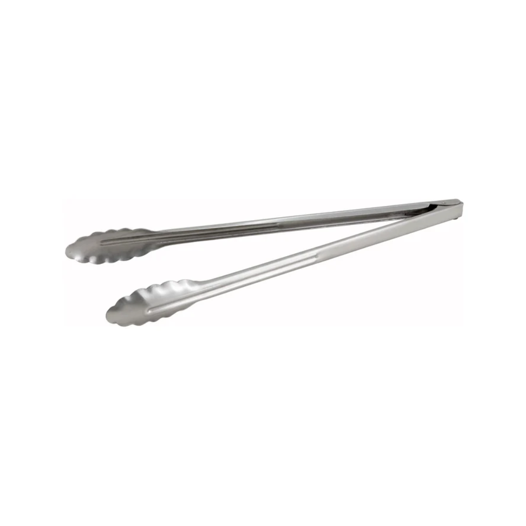 Winco® Heavyweight Stainless Steel Utility Tongs – 7", 9", 16"