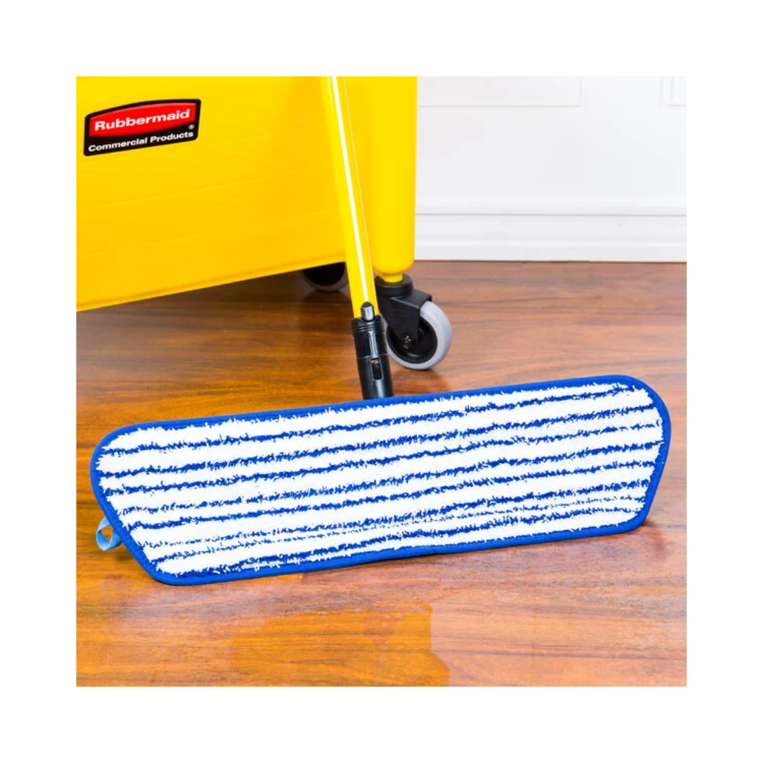 Rubbermaid® Microfiber Finish Pad – 5.5" x 18", Blue/White