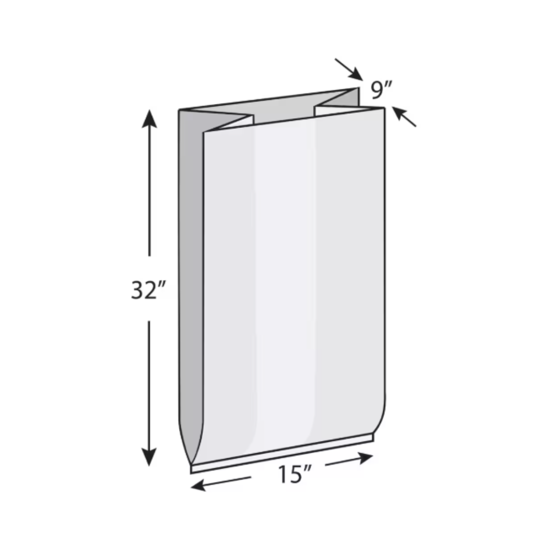 LK® Side Gusset Bag – 15 x 9 x 32, .0015 Gauge