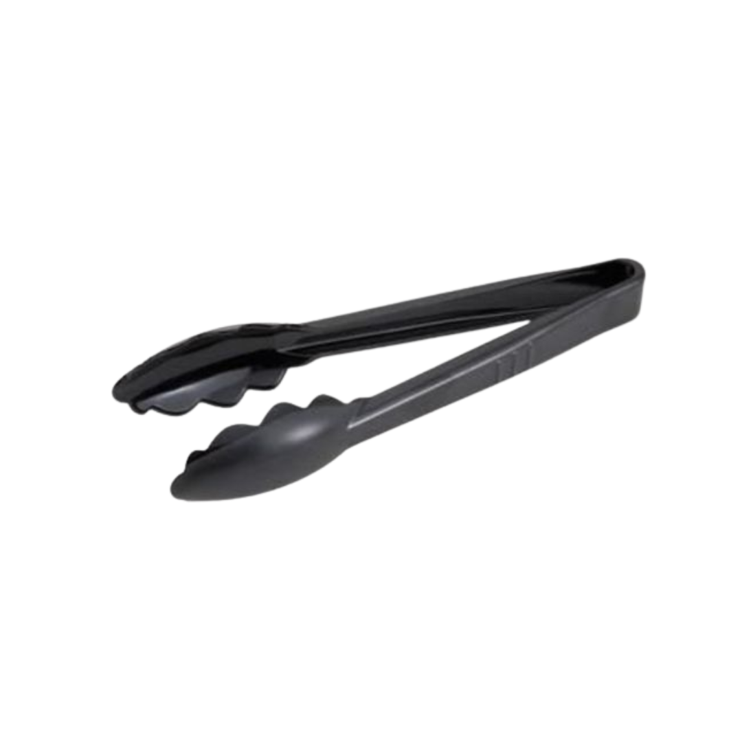Winco® Polycarbonate Utility Tongs – 6", (Black & Clear)