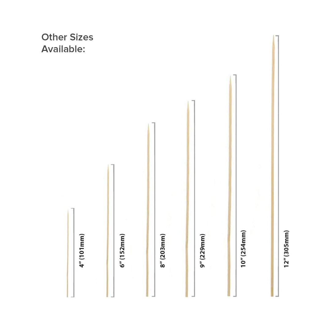 Royal® Thin Bamboo Skewers – 6" & 8"
