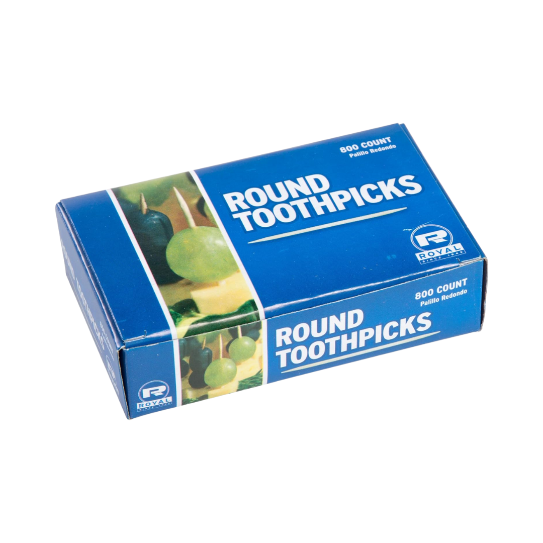 Royal® Round Hotel Toothpicks – 2.5" White Birch