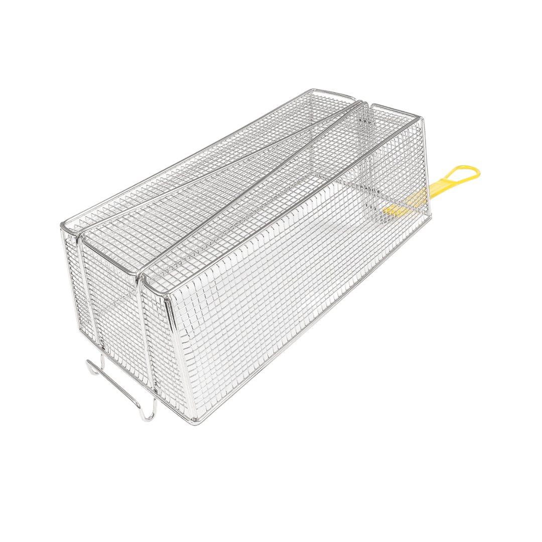 Winco® Fry Basket with 12" Yellow Plastic Handle