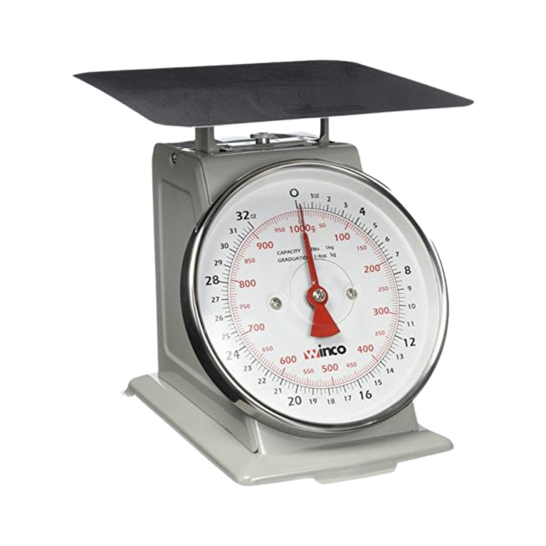 Winco® Mechanical Receiving Scale – 2 Lb Capacity, Stainless Steel, 6.5" Dial