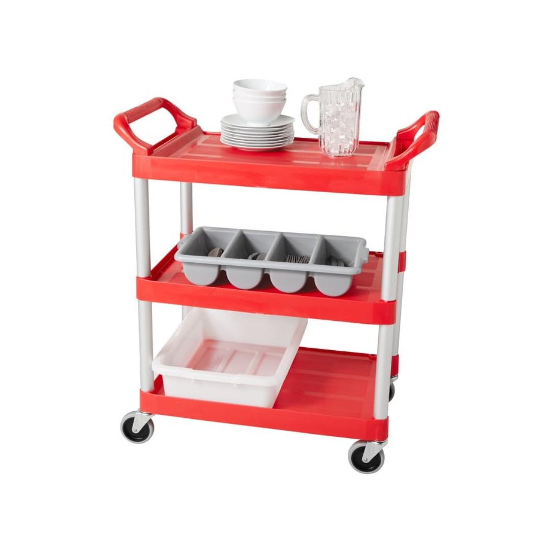 Winco® Plastic 4 Compartment Cutlery Bin – BPA-Free Polypropylene