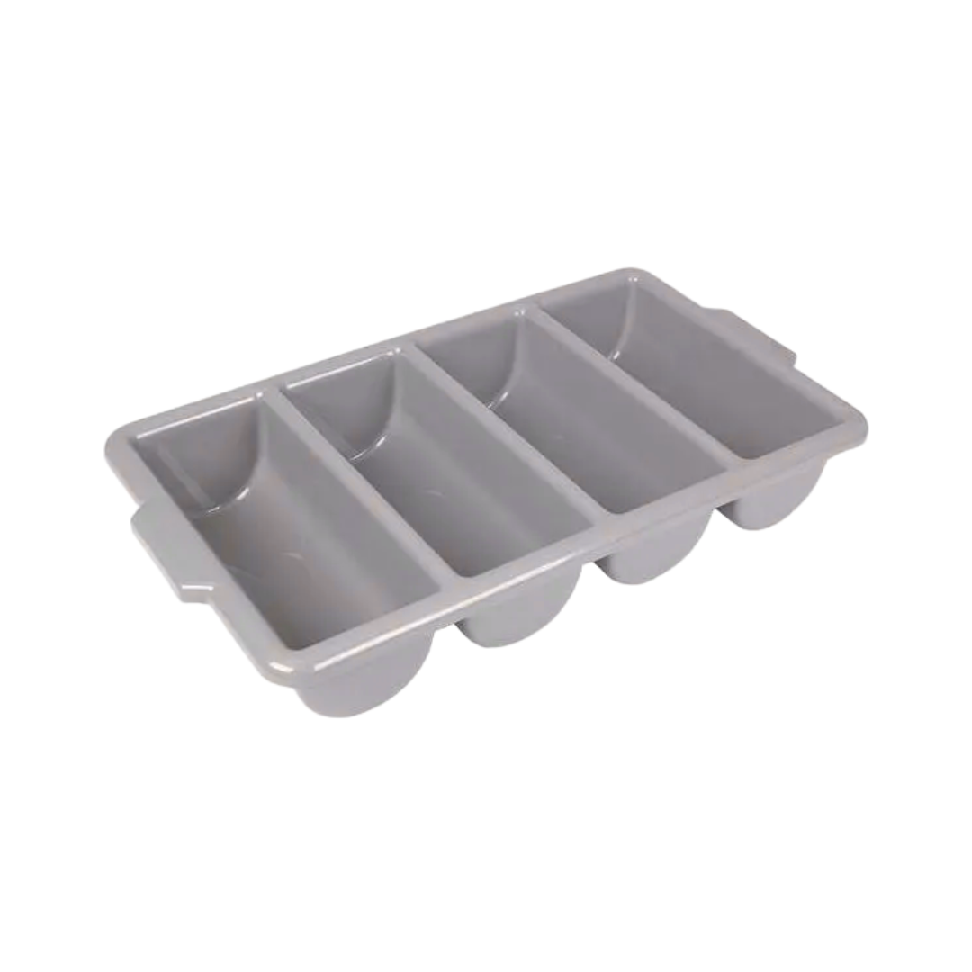 Winco® Plastic 4 Compartment Cutlery Bin – BPA-Free Polypropylene
