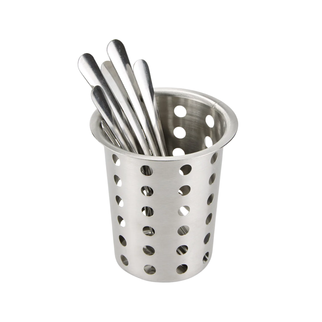 Winco® Perforated Stainless Steel Flatware Cylinder – NSF Certified