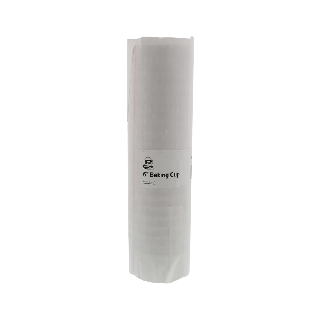 Royal® Baking Cups – White Treated Paper, 4 1/2" & 6"