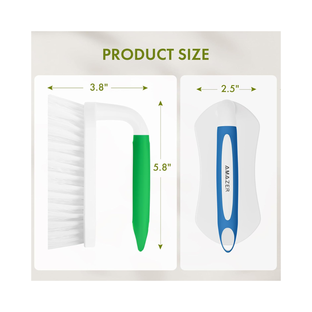 Amazer® Heavy-Duty Scrub Brush – 2-Pack, Ergonomic Grip, Assorted Colors