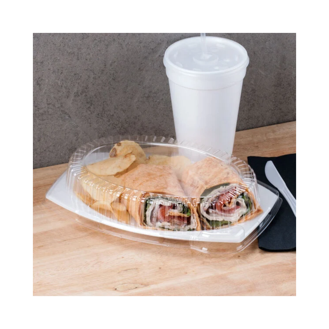 Dart® 9" x 6.5" OPS Dome Lid – Clear, For Platters