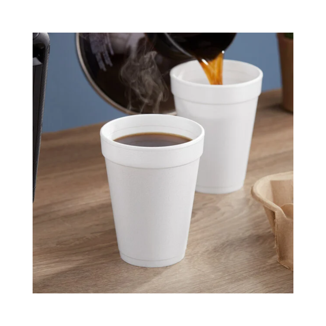 Dart® J Cup® Insulated Foam Cups – 14 oz, White