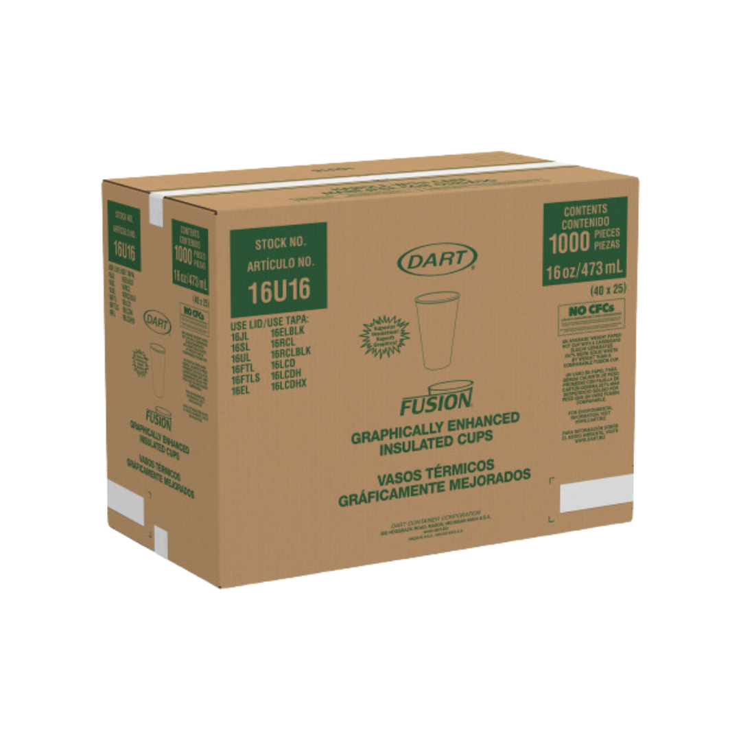 Dart® Escape® Fusion® Wrapped Insulated Cups – 16 oz