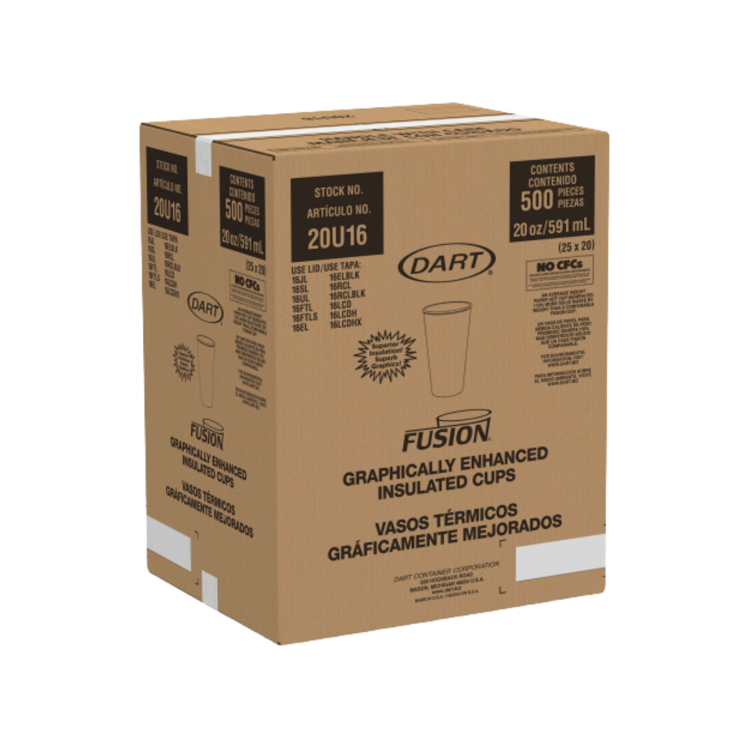 Dart® Escape® Fusion® Wrapped Insulated Cups – 20 oz