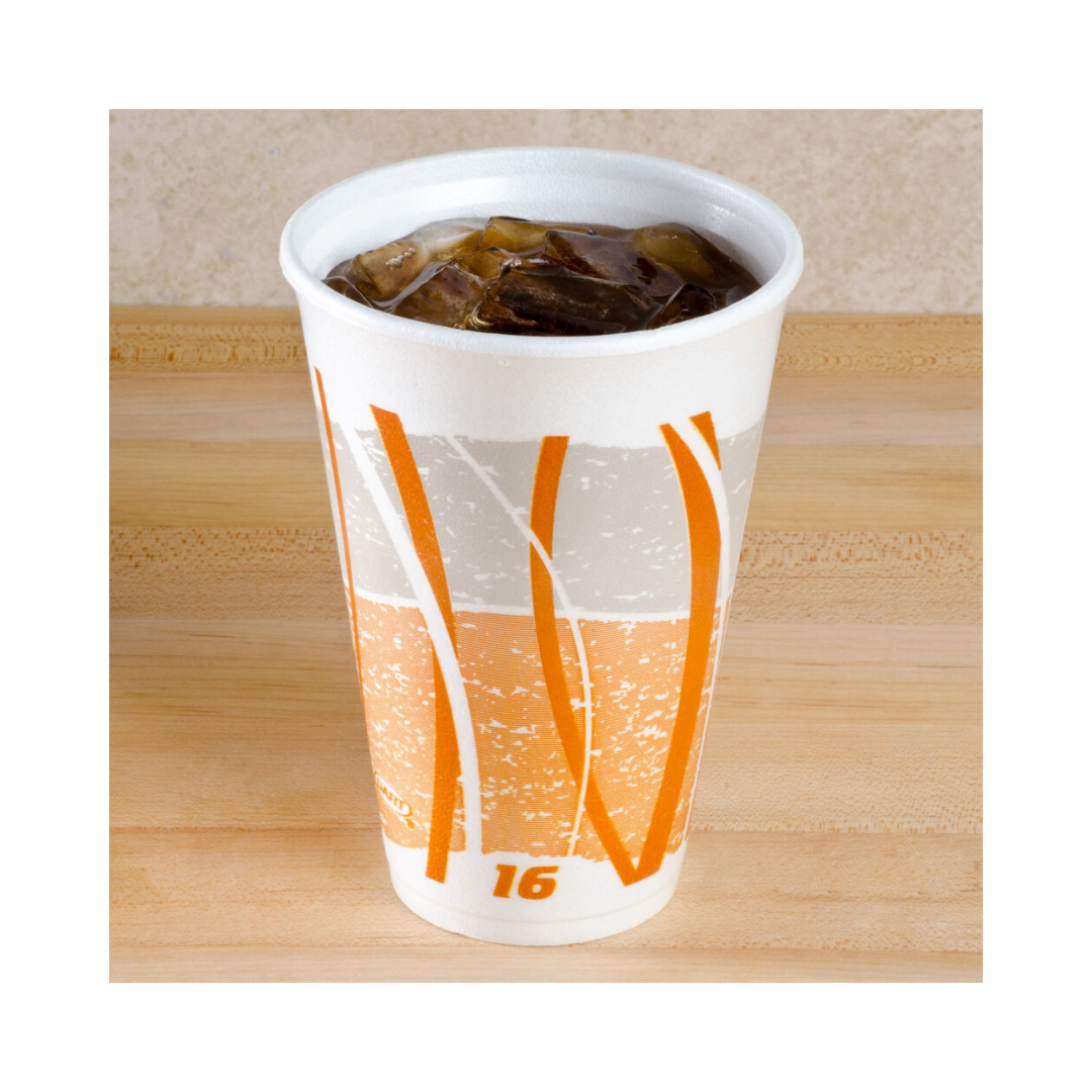 Dart® Impulse® Foam Cups – 16 oz, Color Coded