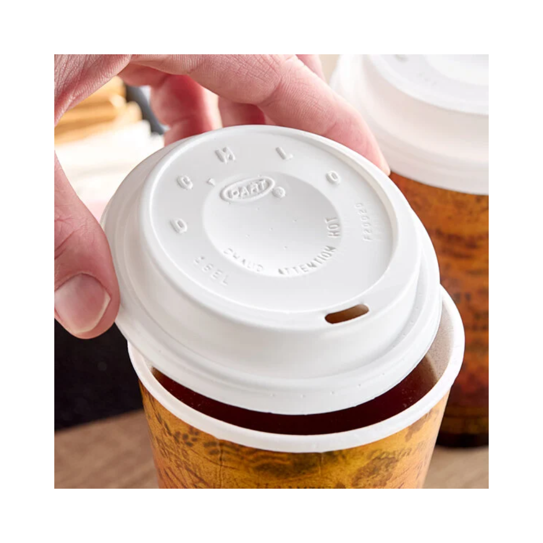 Dart® 12–24 oz HIPS Cappuccino Lid – White