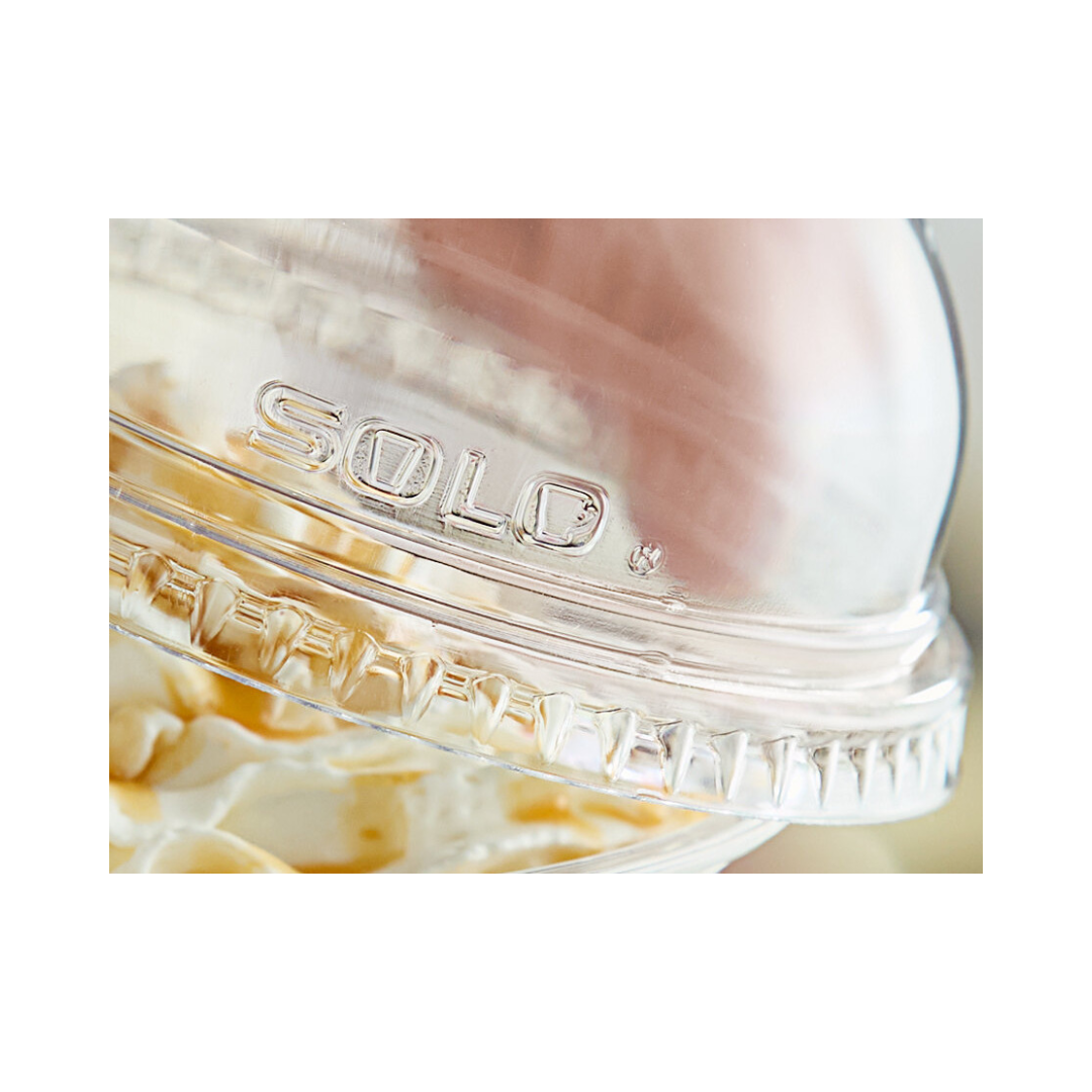 Dart® 12-24 oz. OPS Plastic Dome Lid w/1.5" Hole - Clear