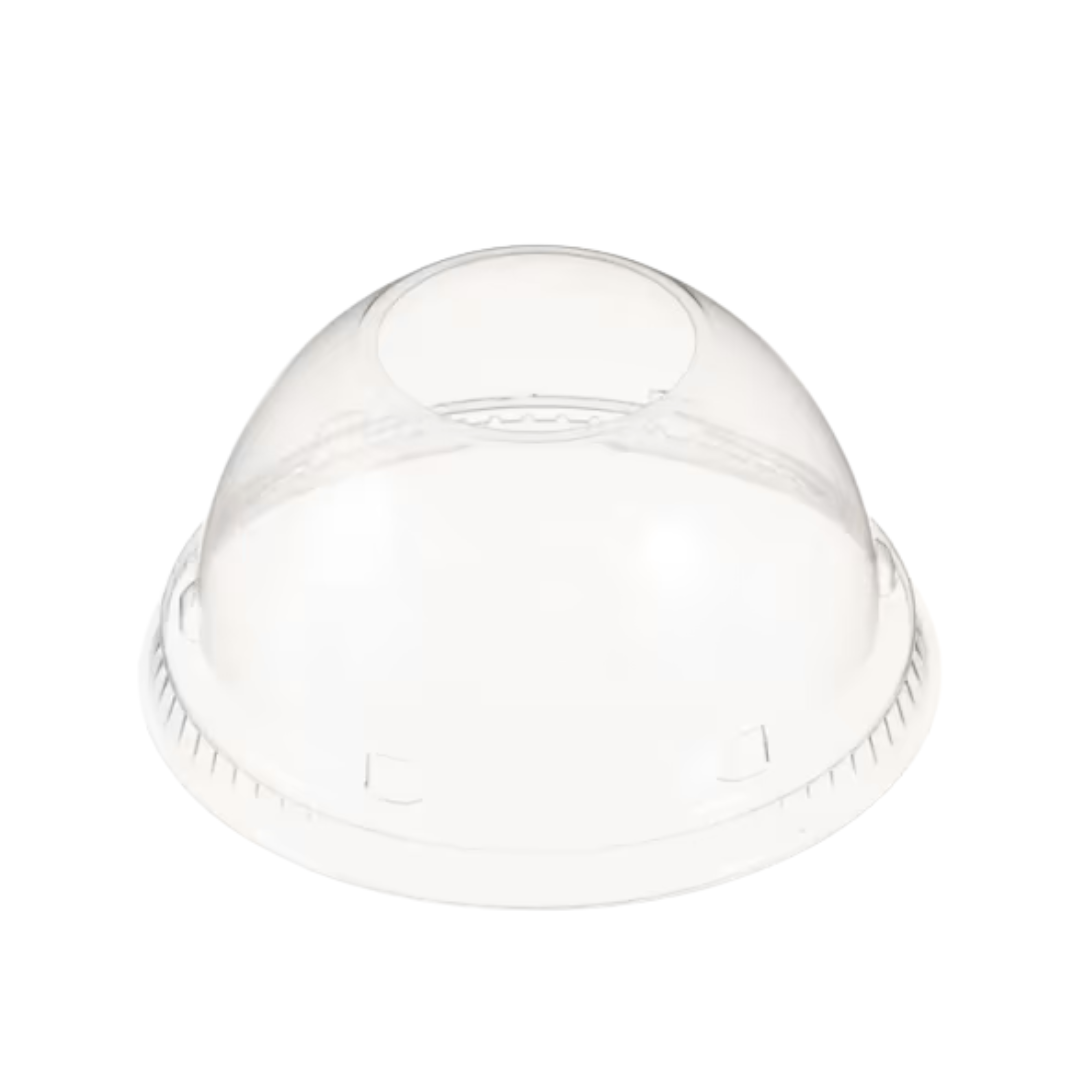 Dart® 12-24 oz. OPS Plastic Dome Lid w/1.5" Hole - Clear