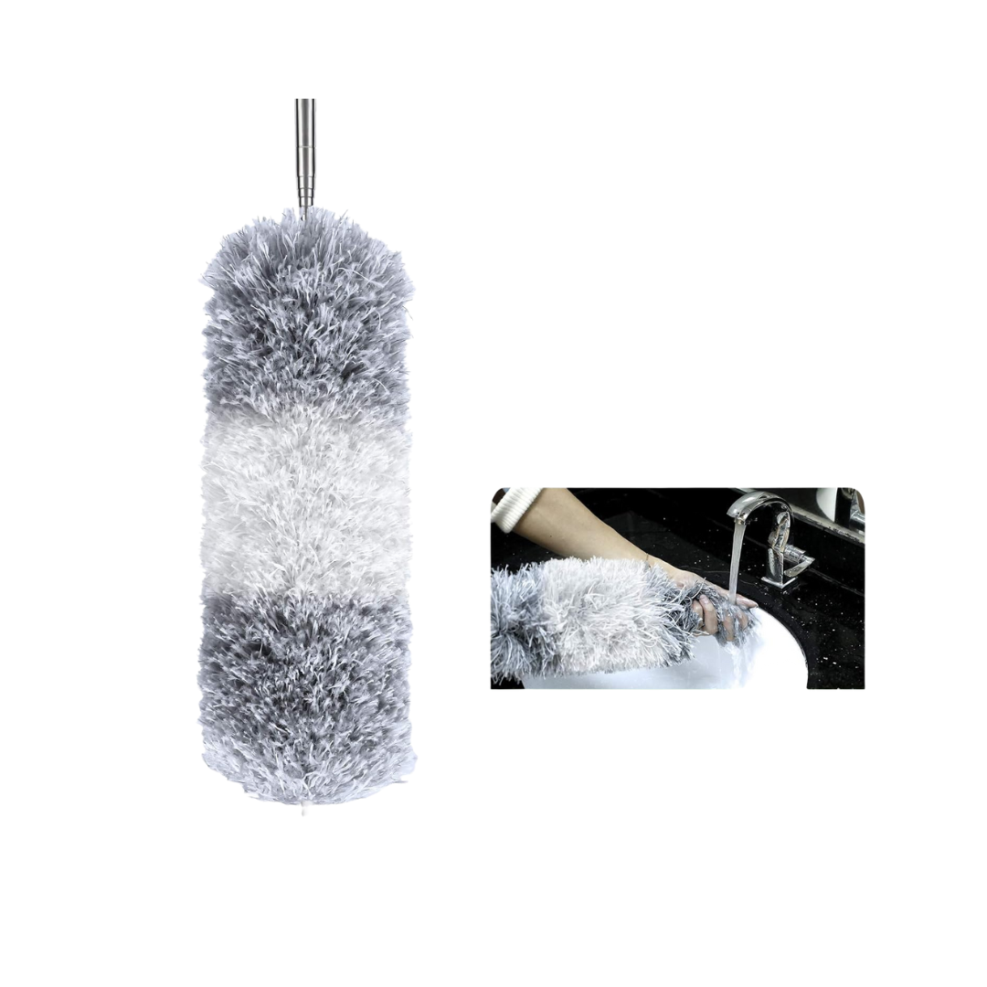 Delux® Extendable Microfiber Duster – 100" Telescopic Handle, Flexible Washable Head, Scratch-Resistant, Multiple Colors