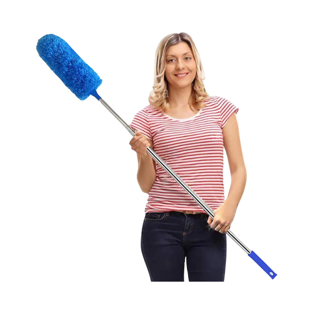 Delux® Extendable Microfiber Duster – 100" Telescopic Handle, Flexible Washable Head, Scratch-Resistant, Multiple Colors