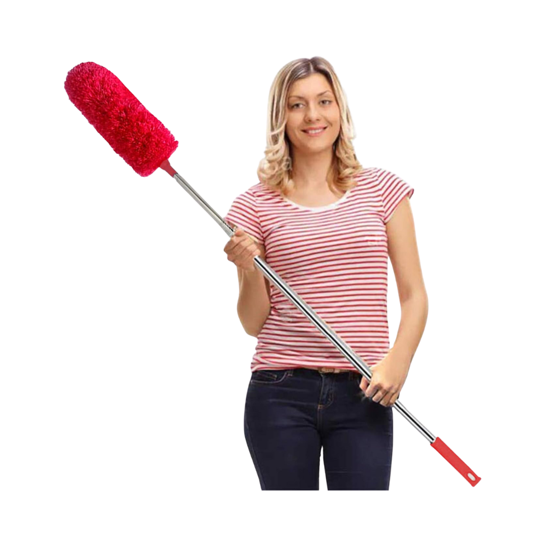 Delux® Extendable Microfiber Duster – 100" Telescopic Handle, Flexible Washable Head, Scratch-Resistant, Multiple Colors