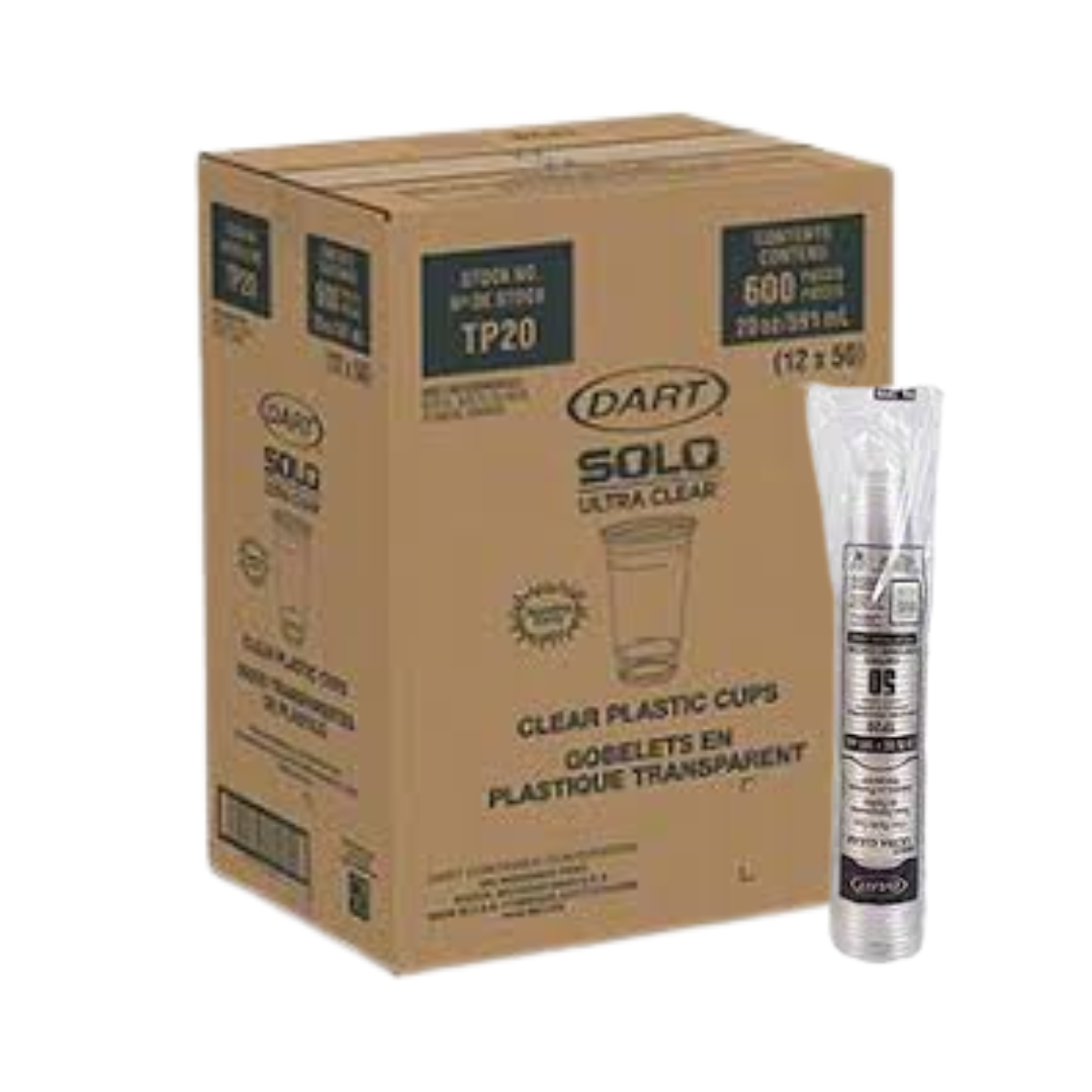 Solo® Ultra Clear™ PET Cold Cups – 9 oz to 20 oz, Clear