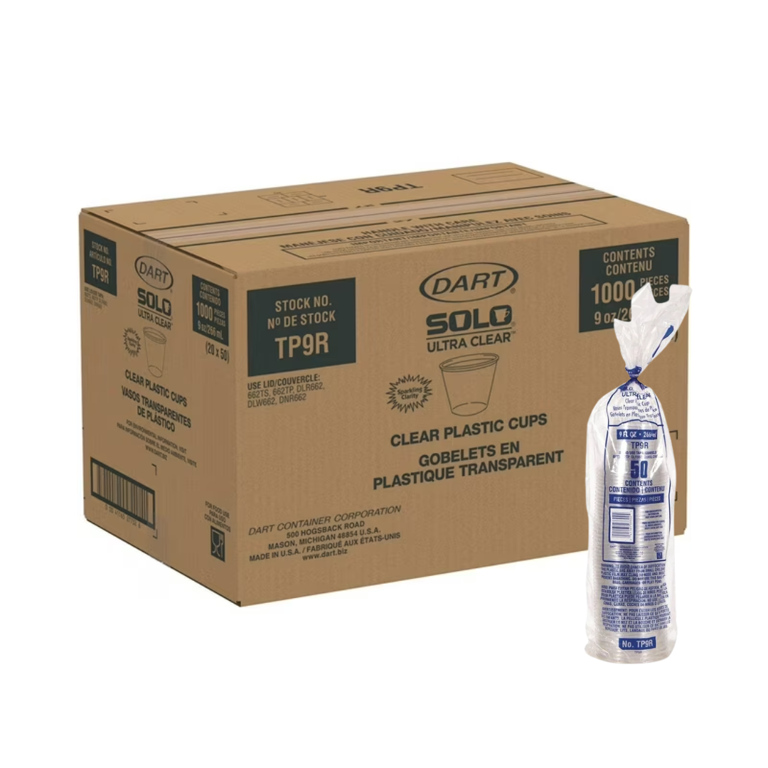 Solo® Ultra Clear™ PET Cold Cups – 9 oz to 20 oz, Clear