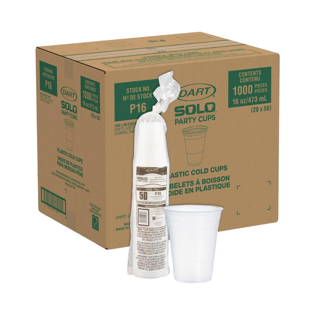 Solo® Party Cold Cup – 16 oz, Translucent