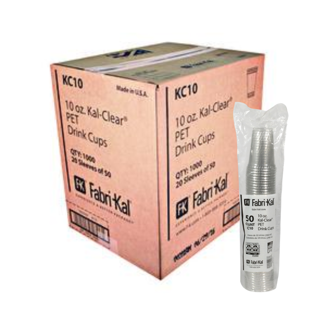 Fabri-Kal® Kal-Clear® PET Cups – Premium Clarity & Secure Lid Fit, 10 oz to 20 oz