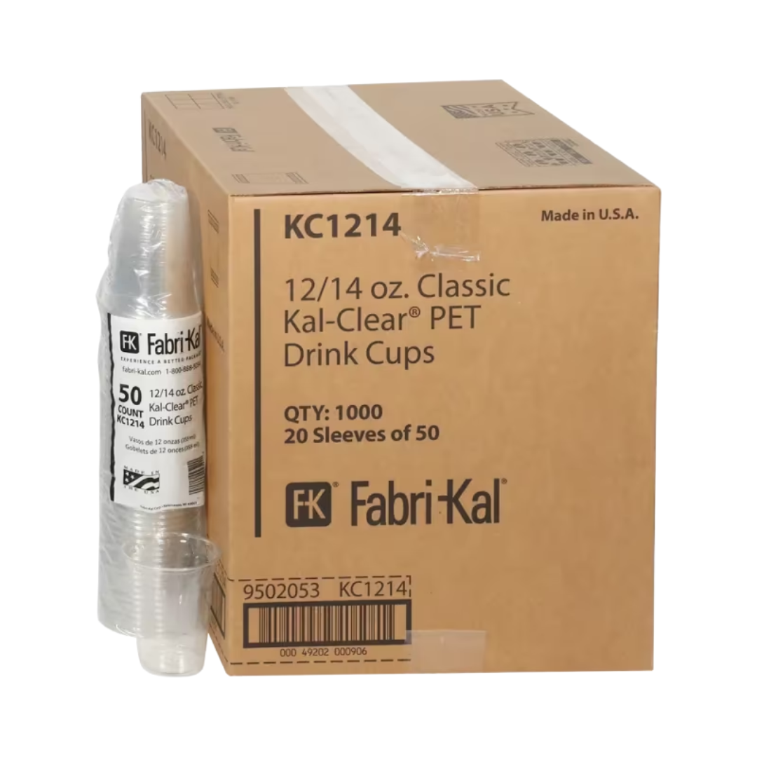 Fabri-Kal® Kal-Clear® PET Cups – Premium Clarity & Secure Lid Fit, 10 oz to 20 oz