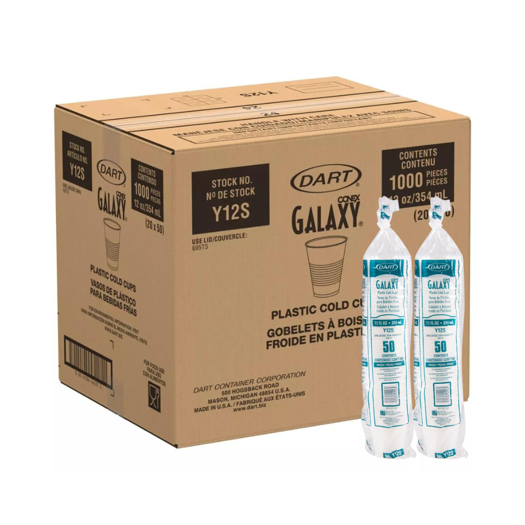 Conex™ Galaxy® HIPS Plastic Cold Cups – Crack-Resistant Translucent, 3.5 oz to 32 oz