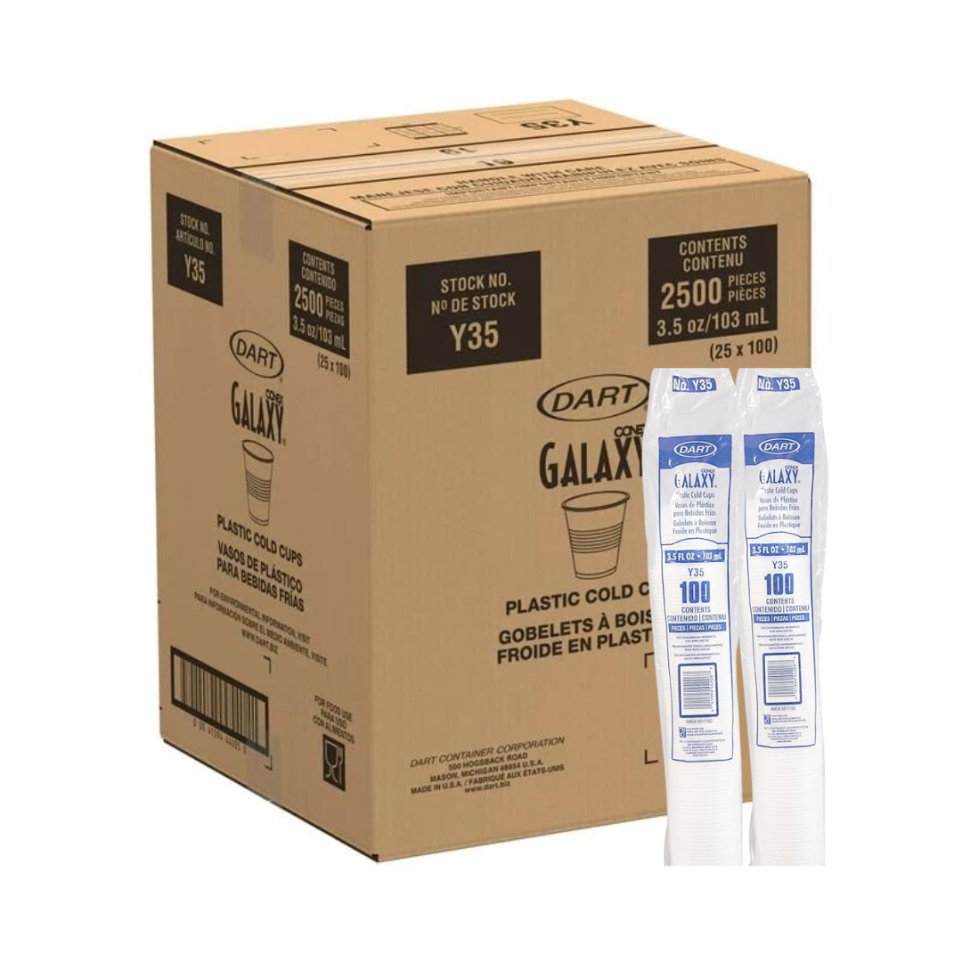 Conex™ Galaxy® HIPS Plastic Cold Cups – Crack-Resistant Translucent, 3.5 oz to 32 oz