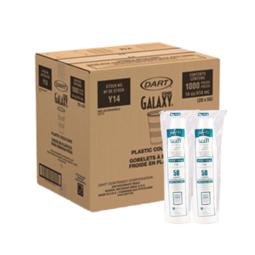 Conex™ Galaxy® HIPS Plastic Cold Cups – Crack-Resistant Translucent, 3.5 oz to 32 oz