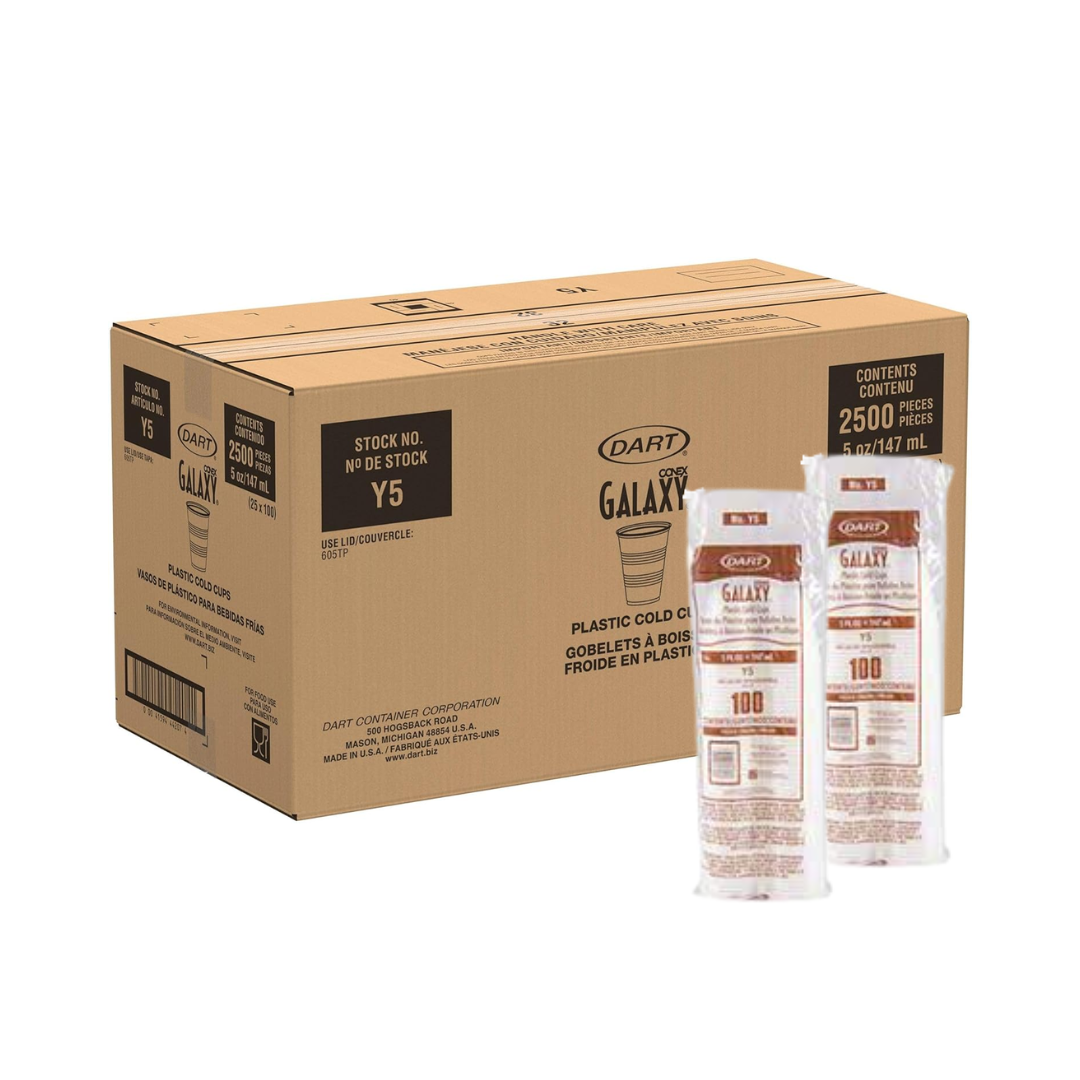 Conex™ Galaxy® HIPS Plastic Cold Cups – Crack-Resistant Translucent, 3.5 oz to 32 oz