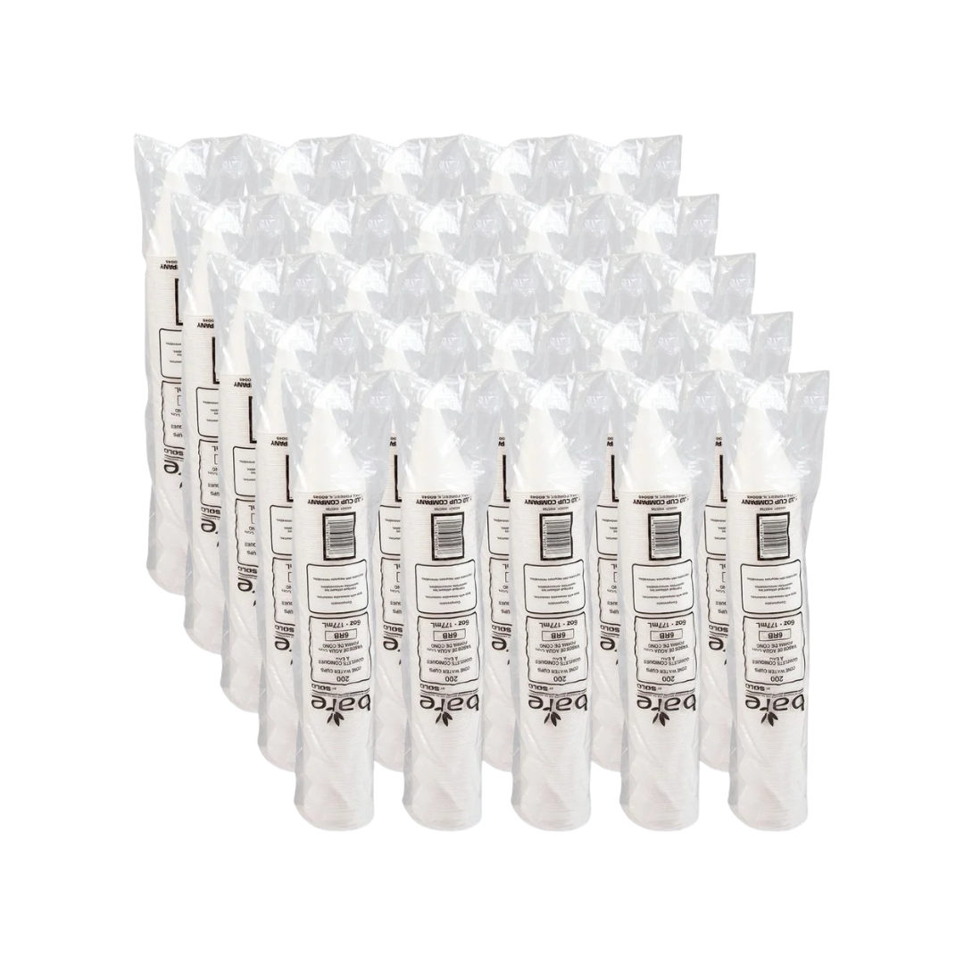 Solo® Bare® Eco-Forward® Cone Water Cups – Treated Paper, 4 oz to 8 oz