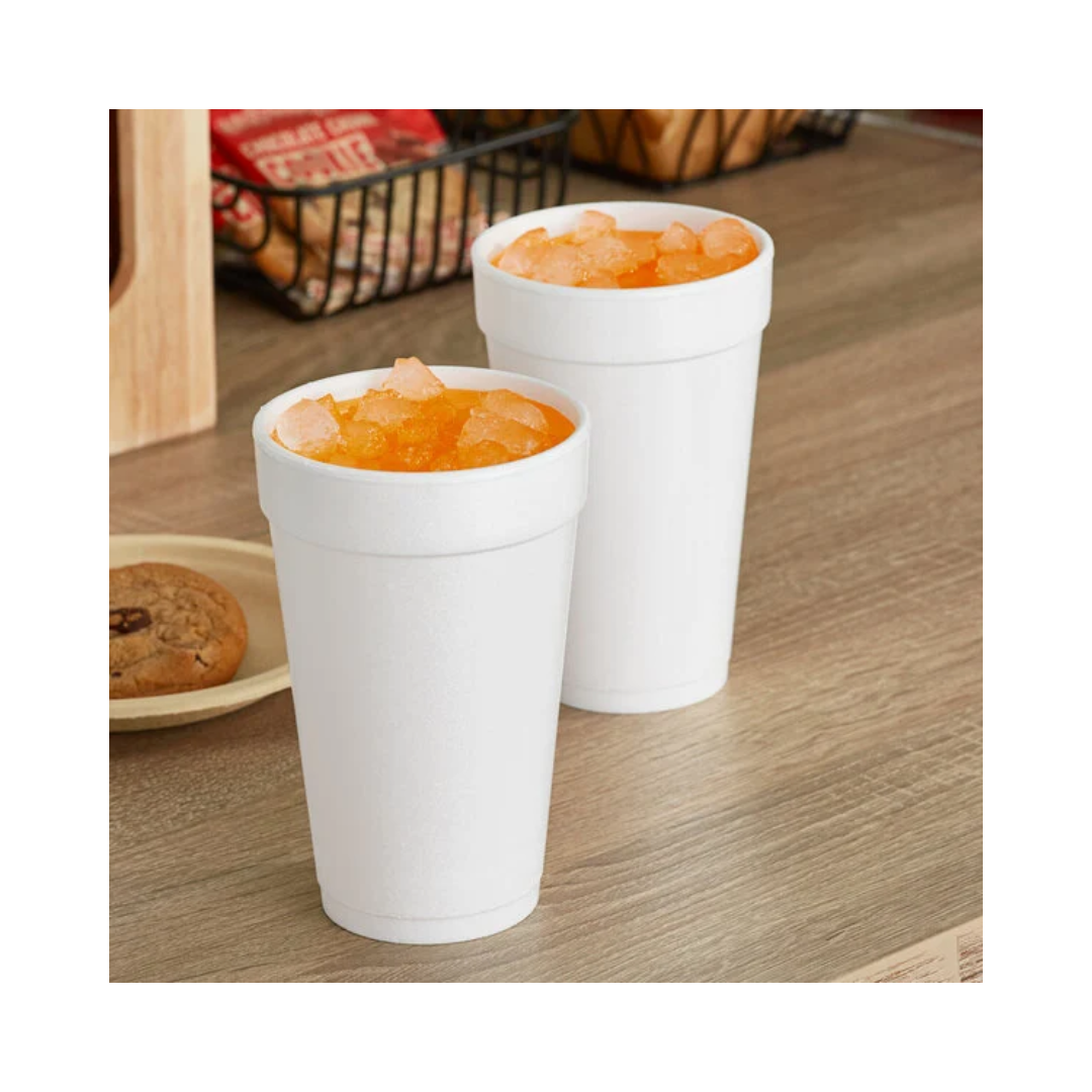 Dart® J Cup® Insulated EPS Foam Cups – 4 oz to 32 oz, White