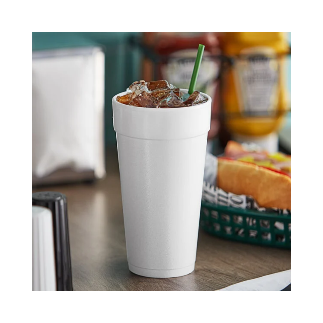 Dart® J Cup® Insulated EPS Foam Cups – 4 oz to 32 oz, White