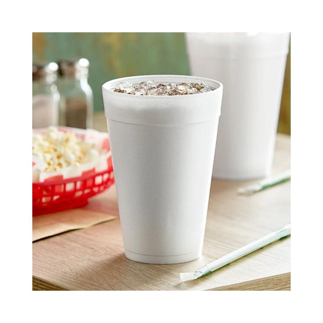 Dart® J Cup® Insulated EPS Foam Cups – 4 oz to 32 oz, White